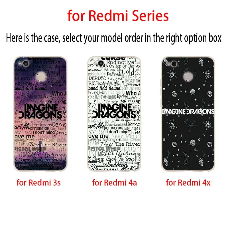 imagine dragons night music Soft Case Cover For Xiaomi Redmi Note 10 9 8 7 6 5 Pro 10s 9s 9T 8T Bag