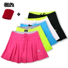 Теннисные Шорты для девочек с защитными шортами+ карман для тенниса, быстросохнущая Женская юбка для бадминтона, женские спортивные юбки для йоги и бега