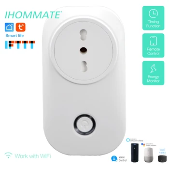 

16A Italy Chile IT CL WIFI Smart Plug Power Monitor Smart Socket Wireless Outlet Voice Control Work with Alexa Google home