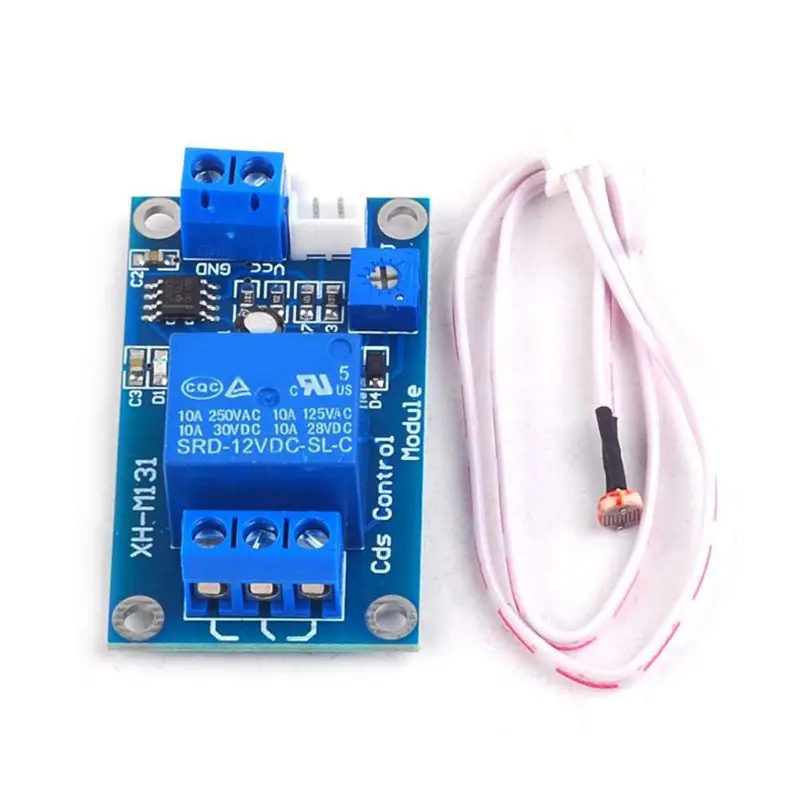 

XH-M131 DC 5V/12V Photoresistor Relay Module 10A Light Control Switch Board