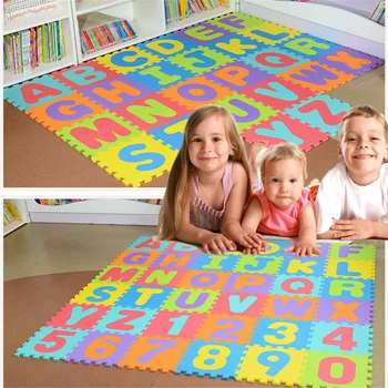 

36 Pieces Puzzle Children's Mat Thickened Tapete Baby Play Mat Infant Baby Room Letter Crawling Pad Folding Mat Baby Carpet