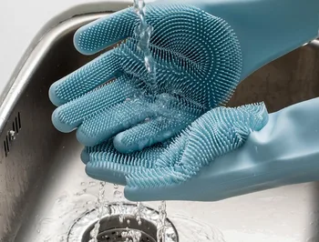 

new Xiaomi Mijia Jordan&Judy Silicone Cleaning Gloves Easy foaming 2 colors Environmentally friendly silicone gloves