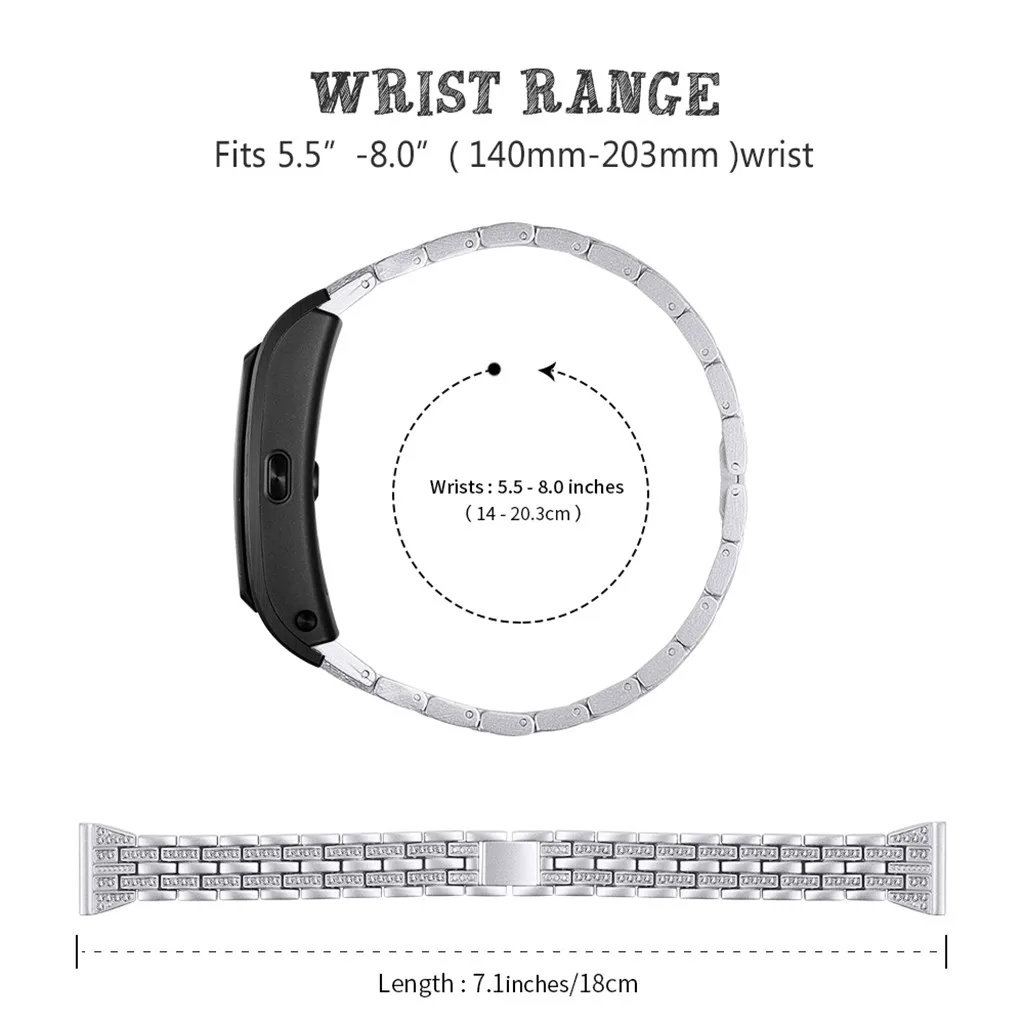 Модные Роскошные Ремешки для наручных часов для HUAWEI B5 Смарт-часы замена полые горный хрусталь металлический браслет ремешок небольшой