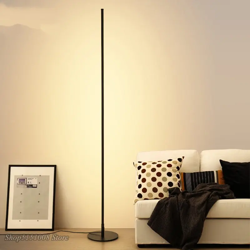 Скандинавский минималистичный светодиодный напольный светильник креативные напольные лампы для гостиной светодиодный светильник из черного металла