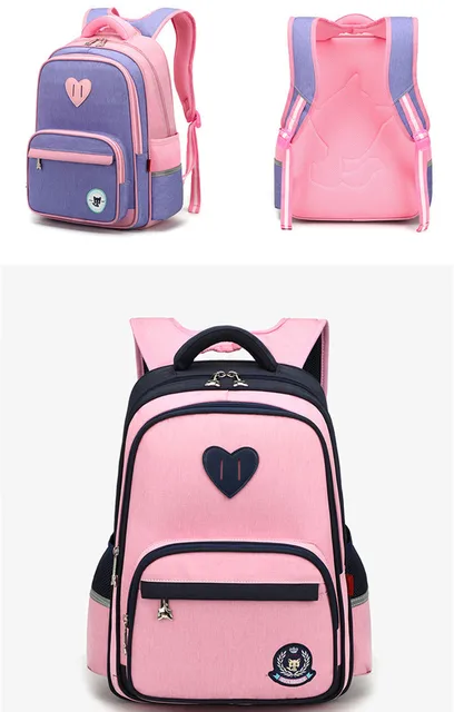 Fengdong-mochila de escuela primaria para niñas, bolsa de libros para  estudiantes de primaria, verde, morado, rosa, 6-10 años - AliExpress