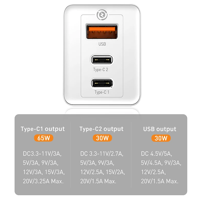 Baseus 65 Вт быстрое зарядное устройство GaN с американской вилкой USB PD зарядное устройство с поддержкой быстрой зарядки 4,0 SCP SuperCharge для iPhone 11 Pro XR ... Baseus 65 Вт быстрое зарядное устройство GaN с американской вилкой USB PD зарядное устройство с поддержкой быстрой зарядки 4,0 SCP SuperCharge для iPhone 11 Pro XR ...