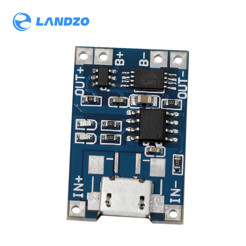 

1pcs Micro USB 5V 1A 18650 TP4056 Lithium Battery Charger Module Charging Board With Protection Dual Functions 1A Li-ion