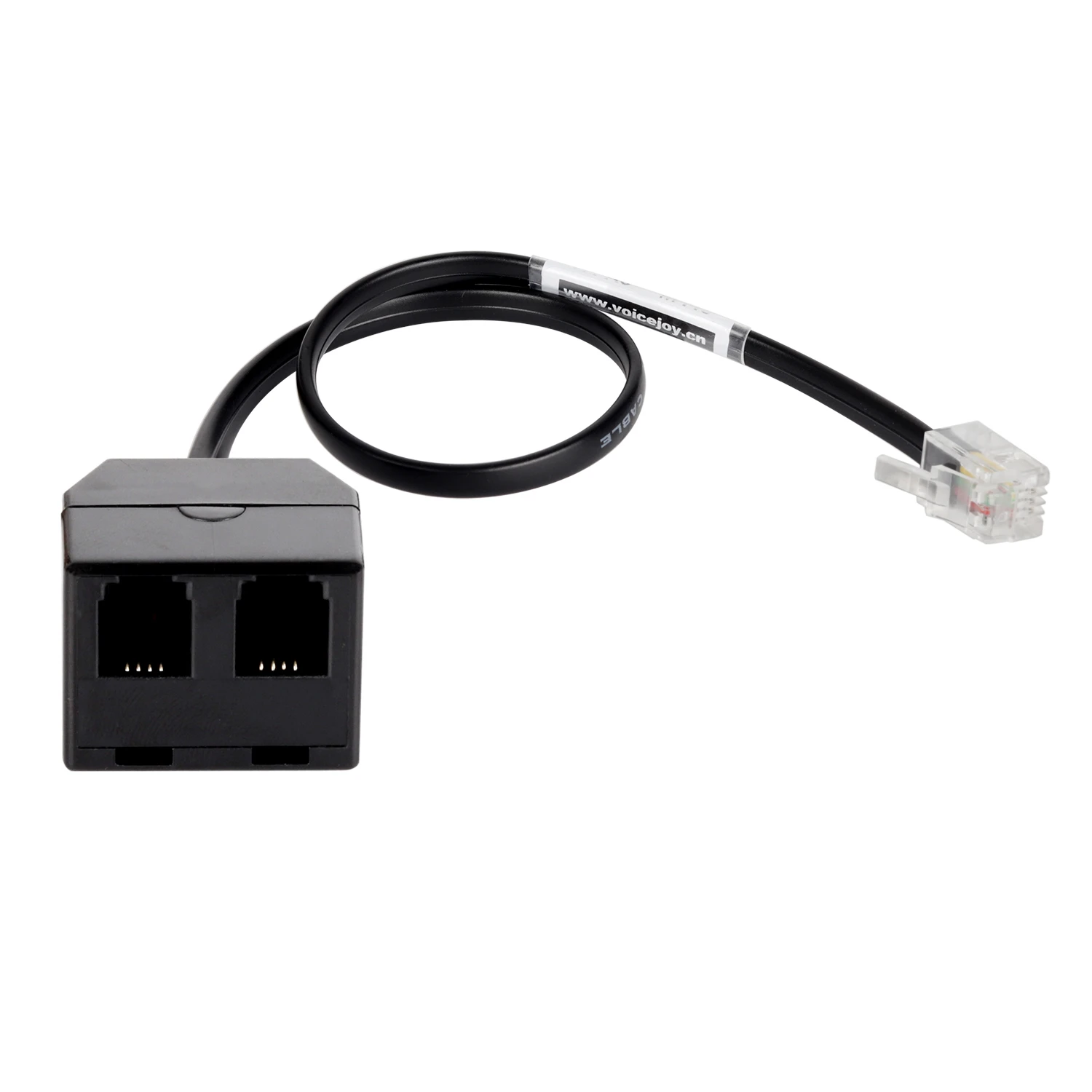 Telephone Training Adapter Y Splitter for Corded Headset twin RJ9 4P4C