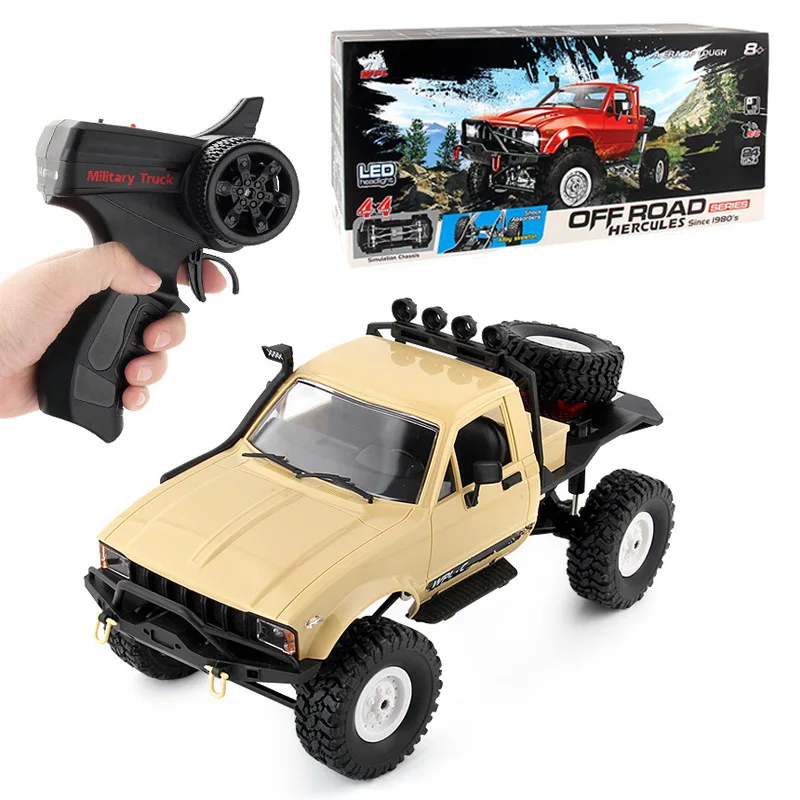 

WLP wanpy long Remote Control Model Pickup Off-road Car 1: 16 Four-Wheel Drive Off-road Climbing Car Mountain Bike Model Car