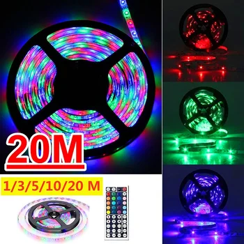 

SMD 3528 DC12V RGB LED Strip Light 1M 3M 5M 10M 20M NO Waterproof LED Light RGB Leds tape Flexible diode ribbon