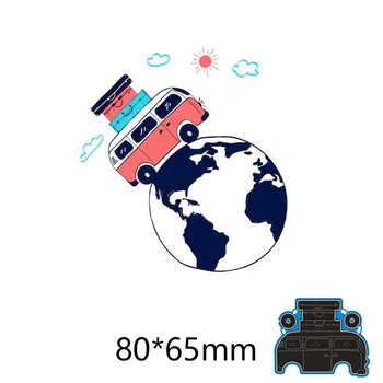 

Driving the world Cutting Dies Stencil DIY Metal Cutting Dies Scrapbooking Card Paper Craft Embossing Folder Template