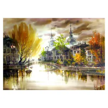 

5D Diamond Painting Kits for Adult Full Drill Paint with Diamonds for Home Wall Decor 12x16inch，Watertown