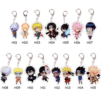 

Naruto Keychain Cute Acrylic Key Chain Ring Pendant Cartoon Key Ring Anime Accessories