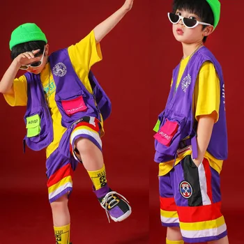 

Boys Girls Ballroom Jazz Hip Hop Dancing Costumes Kid Girls Performance Party Stage Clothing Sweatpants Dance wear Suits Outfits