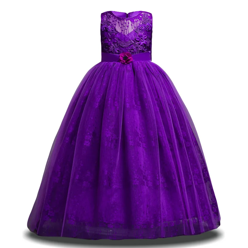 Летнее Детское платье подружки невесты с цветочным узором для девочек; платье для свадебной вечеринки; элегантное платье принцессы для девочек; одежда для детей 12-14 лет