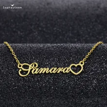 Personalized Name Necklace Customized With Box Adjustable Chain Necklace Custom Nameplate Necklace Charm Jewelry Gift for Women