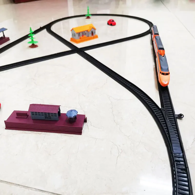 New Children's Railway Model Train Set Modern Electric Train Toy For Children RC Trains For Kids Gift DIY Track Trains Rails Kid