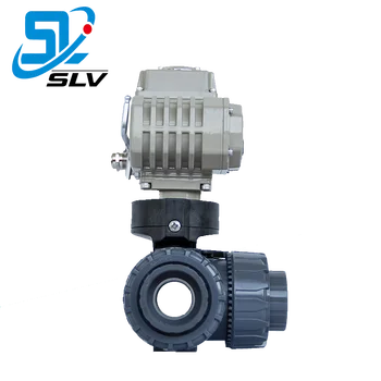 

1-1" 2" 3" 4" PVC 3 way Ball Valve With Electric Actuator