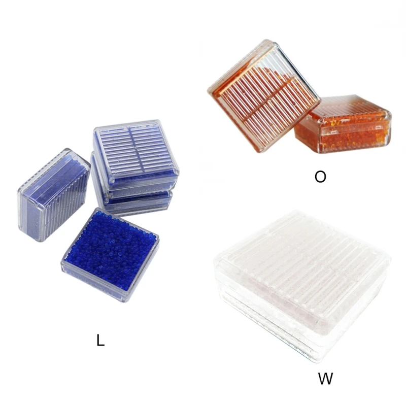 1 шт многоразовый силикагель блок Осушителя влаги Абсорбирующая коробка изменение цвета указывая влагостойкие бусины анти-плесень агент GM