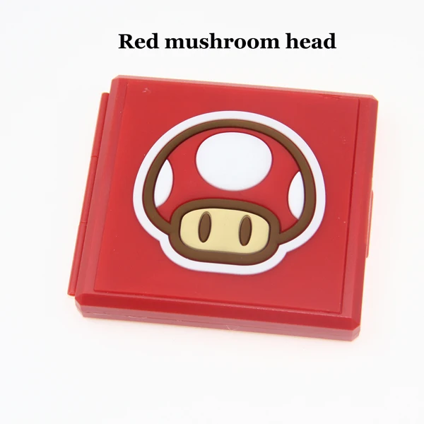 Новое поступление, 12в1, ударопрочный чехол для игровой карты, коробка для Nitendo Switch - Цвет: Red mushroom head