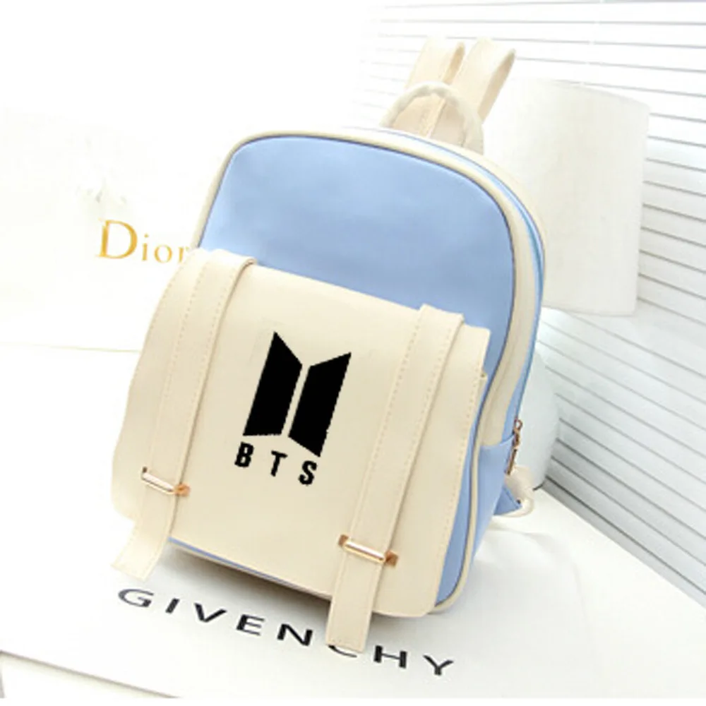 

BTS Celebrity Inspired Casual Korean-style Pu Backpack Back School Bag College Style Middle School Students COUPLE'S Women's