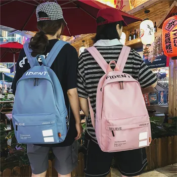

Backpack Female Winter New Fashion Large-capacity teenage school student bag personalized letter printing travel outdoors pocket