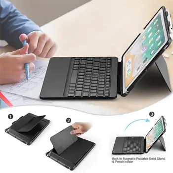 

For iPad Air 1/ iPad Air 2/2017 2018 New iPad 9.7 iPad Pro 9.7 Bluetooth Keyboard case 7 Color Backlit Tablet Case Keyboard