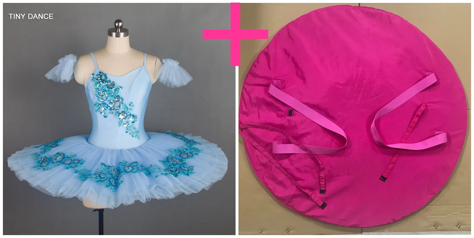 Бледно-голубой купальник для взрослых девочек классическая балетная пачка балерина костюм для танцев платье предварительно для профессиональных занятий балетом, танцами юбки-пачки BLL025 - Цвет: tutu and pink bag