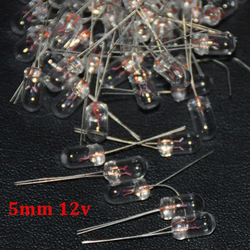20pcs Miniature 6V/4mm 12V/3mm 12V/4mm Lamp Light Bulb Edison Incandescent Filament Rice lamp light bulb
