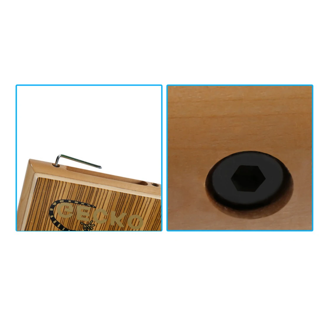 Портативный дорожный барабан Cajon, ручной барабан, ударные инструменты для обучения детей, Рождественский подарок на день рождения-zebravwood/Ebony