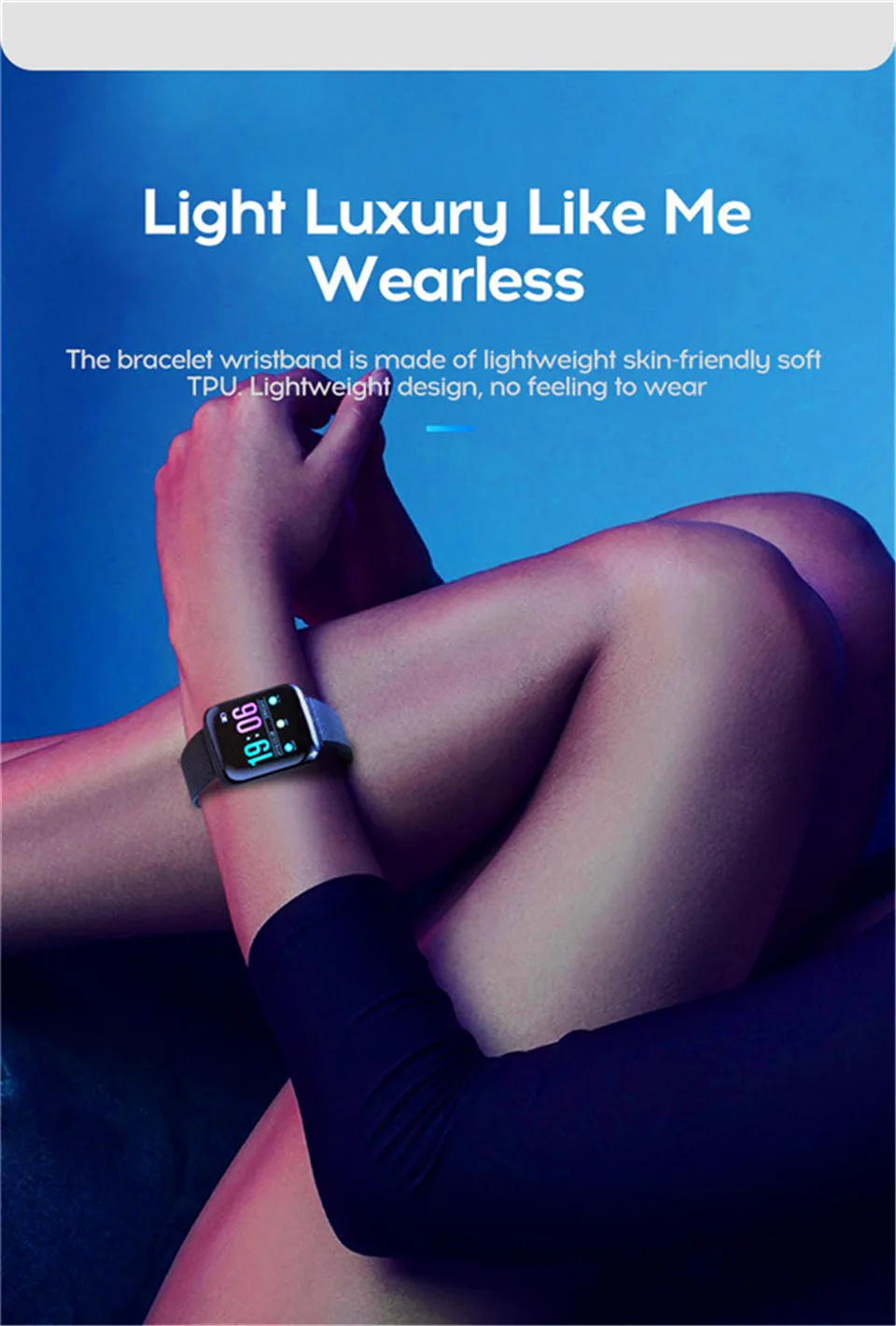 10-130435 Smart Wristband Heart Rate Monitor Smart Fitness Bracelet Blood Pressure Waterproof IP67 Fitness Tracker Watch For Women Men