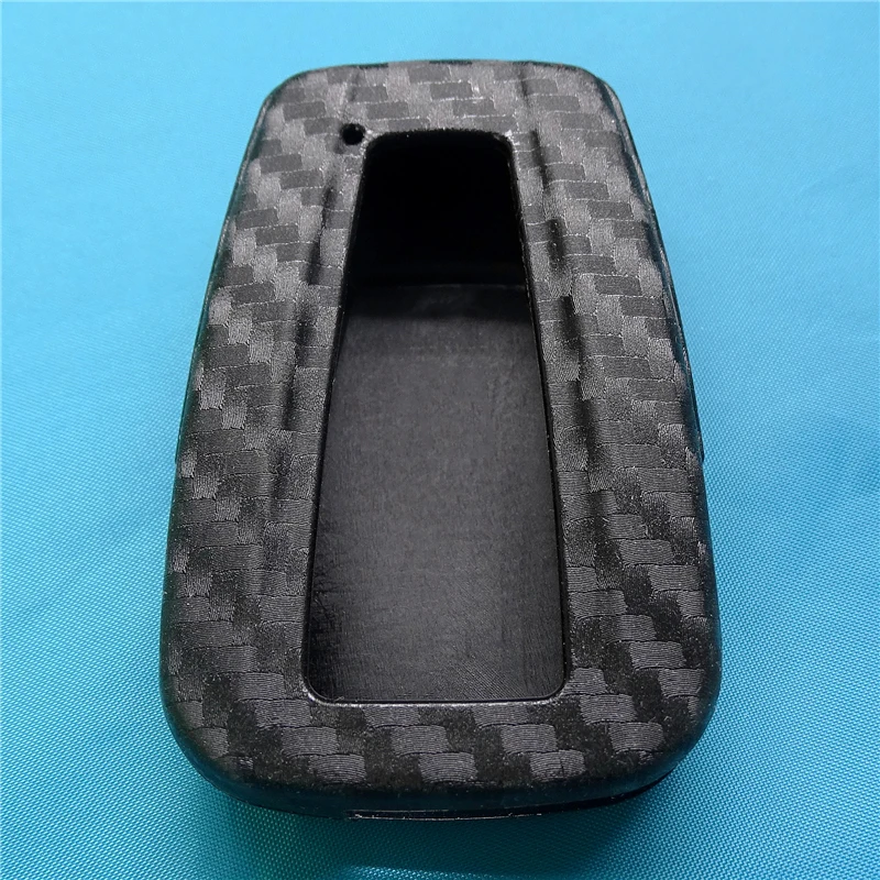 

Car Key Case Carbon Fiber Silicone Remote Fob Cover Keychain Protector Keys Bag Fit For Toyota CHR C-HR 2018 2019 RAV4
