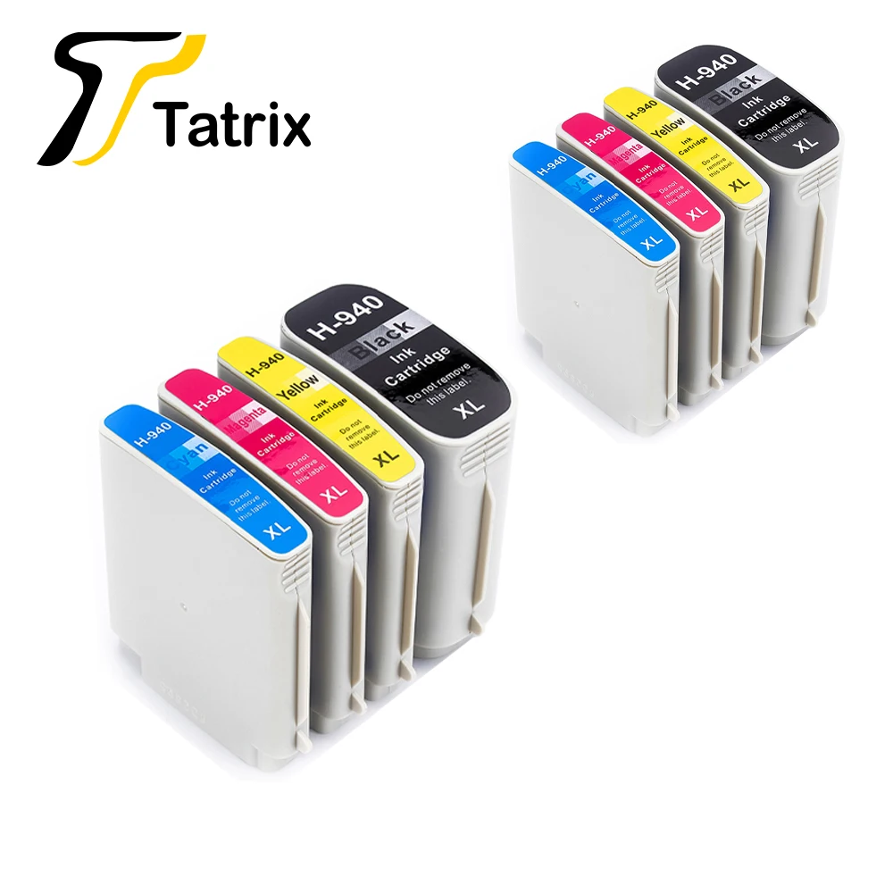 Tatrix 8 шт. с чипом hp 940XL 940 чернильный картридж для (940 XL) OfficeJet Pro 8000 8500a 8500|Чернильные