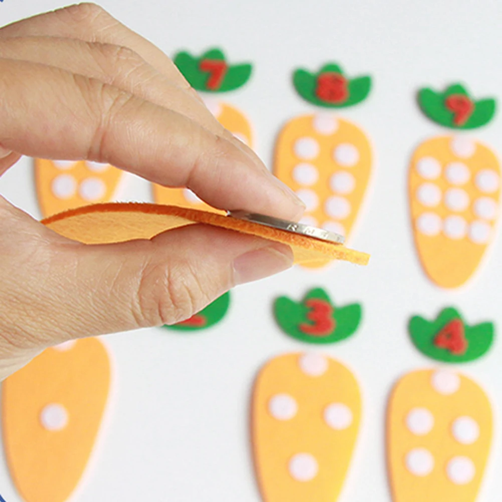 10 шт./компл. нетканый морковь Дети DIY Головоломка ручной работы игрушка цифровая обучающая помощь