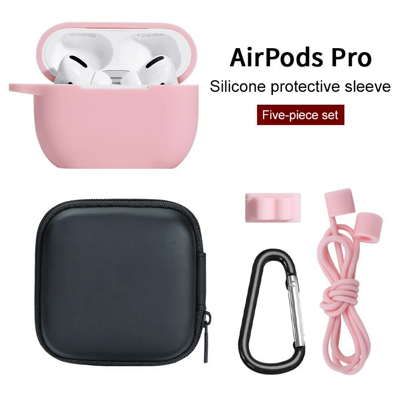 Силиконовая гарнитура чехол для Airpods Pro наушники с запасным защитным устройством