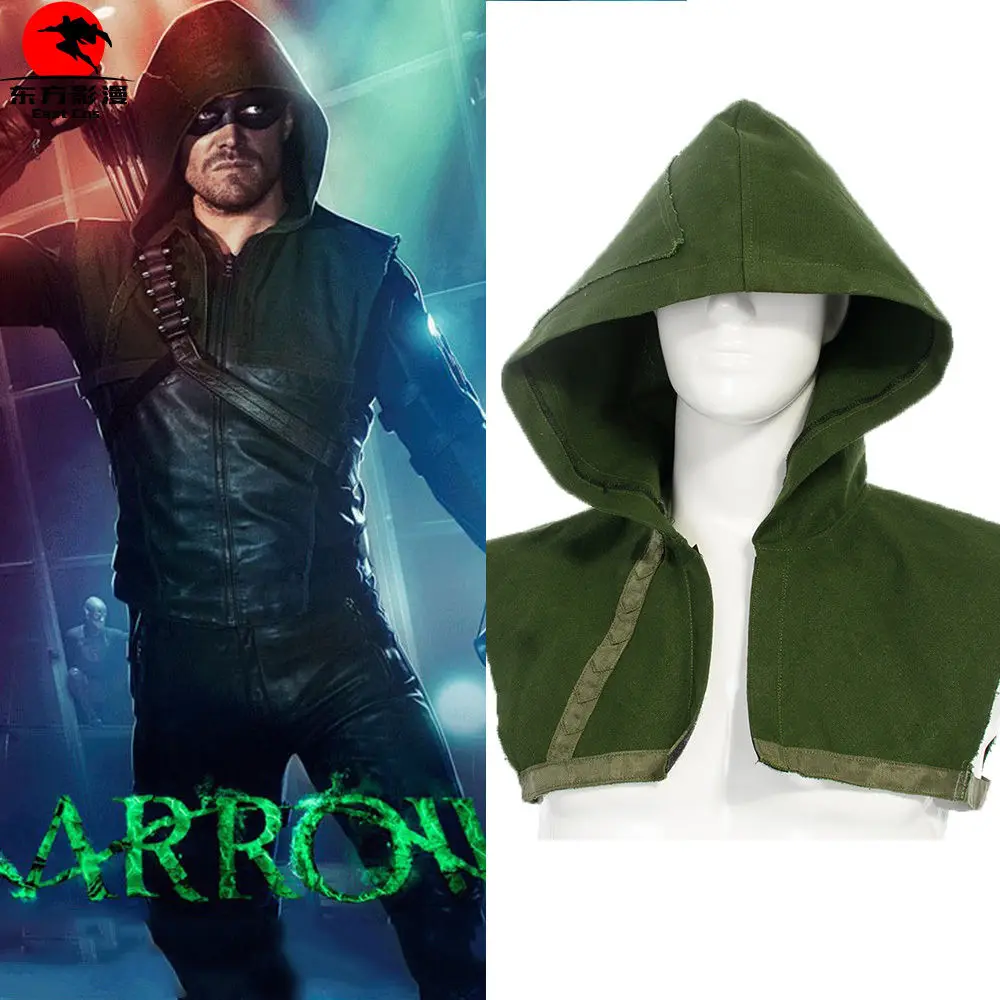 Green Arrow Oliver Queen Halloween Outfit Cosplay Costume Green Hood