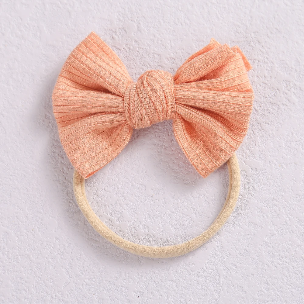 1pcs Cable Baby Bow Headbands Soft Children Nylon Baby Girl Headband Elastic Hair Bands For Baby Hair Accessories Kids Headwear baby essential 