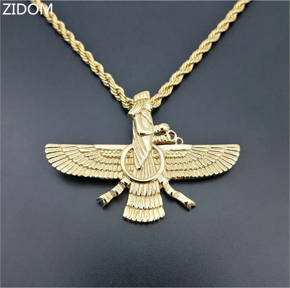 Новинка 2018 мужское ожерелье с подвеской в стиле хип хоп Иран фаравигар Ахура Mazda