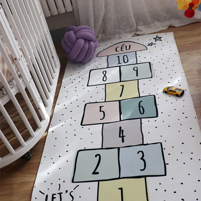 

Baby Playmat Room Decoration Macaron Rug Hopscotch Game Mat Newborn Activity Infant Photograph Props Crawling Blanket Carpet