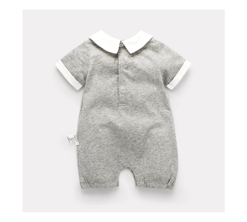Комбинезоны из хлопка для новорожденных мальчиков; Одежда для маленьких джентльменов; детский летний комбинезон; 1 предмет