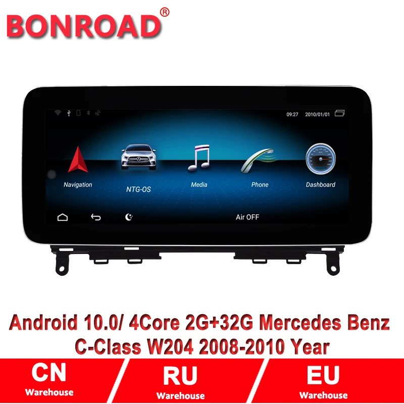 Bonroad 10 25 &quot2din Android автомобильное радио для Benz C-Class W204/W205 2007-2018 GLC-Class C253/X253 2015-2019 GPS