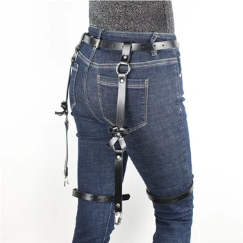 Leather Harness Garter Belt  5