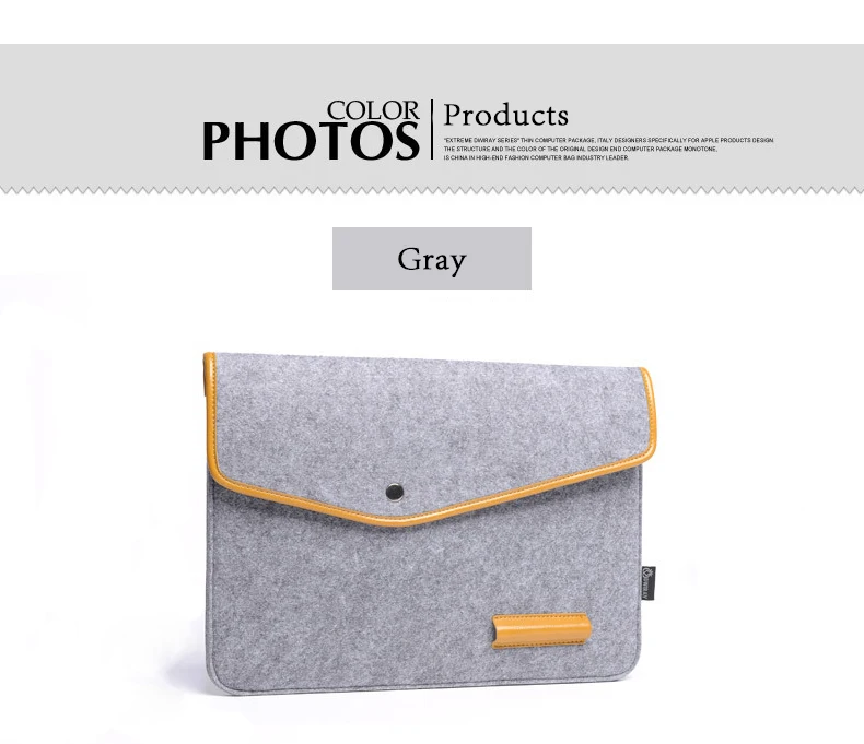 

Wool felt computer bag apply to Macbook, Apple notebook, iPad, 7/10/11/13/14/15 inch liner bag leather case