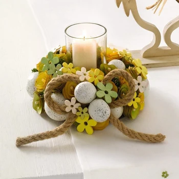 

Easter Candle Holder Glass Candleholder DIY Home Decoration Wedding Romantic Flower Shape Candlestick Holder Table Ornament