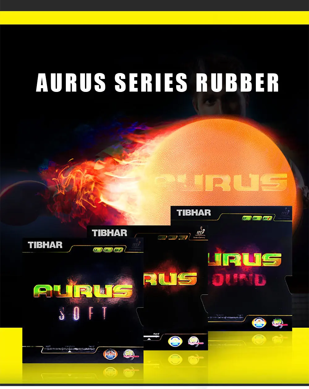 Description Picture 6 of itemTIBHAR AURUS / SOUND / SOFT Genuine Table Tennis Rubber Ping Pong Sponge Germany Fast Attack Loop Pimples