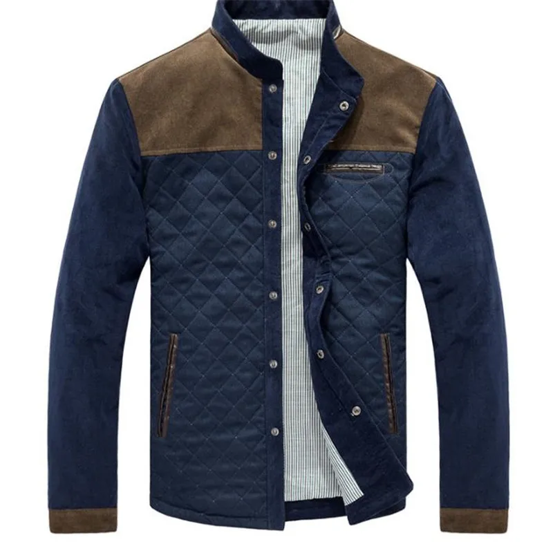 

Panelled Mens Designer Jackets Fashion Single Breasted Mens Outwears Casual Stand Collar Males Clothing