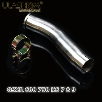 

K7 GSXR 600 750 GSXR700 GSXR750 Motorcycle Exhaust Muffler Middle Link Pipe Full System Slip On For Suzuki GSX R600 R700 R750 K7