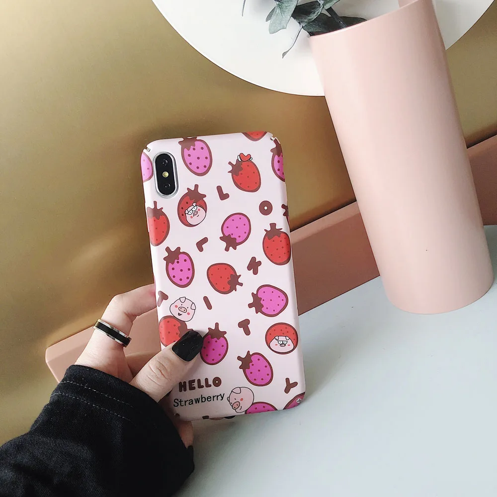 Cute Fruit Case for Xiaomi Redmi Note 7 Case Luxury Avocado Printed Cover for MI 9 8 PC Hard Case for XIAOMI 6 6X Note 3 Conque - Цвет: E