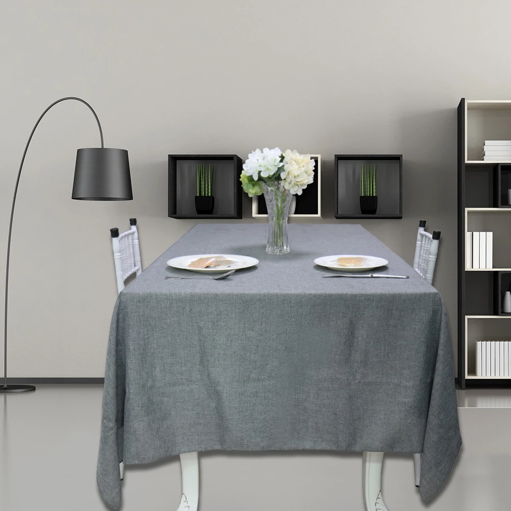 Moderno sólido cinza toalha de mesa de