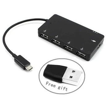 

Micro USB OTG 4 Port Hub Power Lade Adapter Kabel Für Smartphone Tablet
